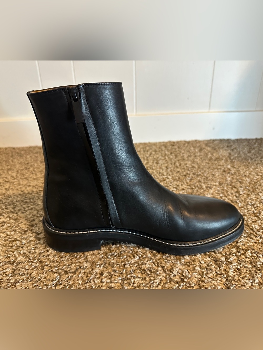 Jenni Kayne Blake Ankle Boot Black Leather Zip EU 40 US 9.5/10 - Picture 8 of 11